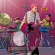 Archie, and a bunch of his friends playing in a band together in front of their classmates.